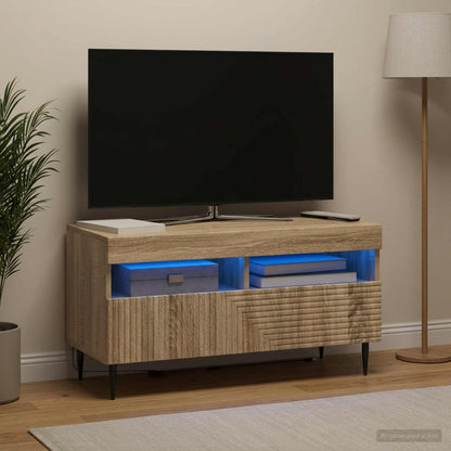LED TV Cabinet HAARLEM 81 x 35 x 43 cm Sonoma oak