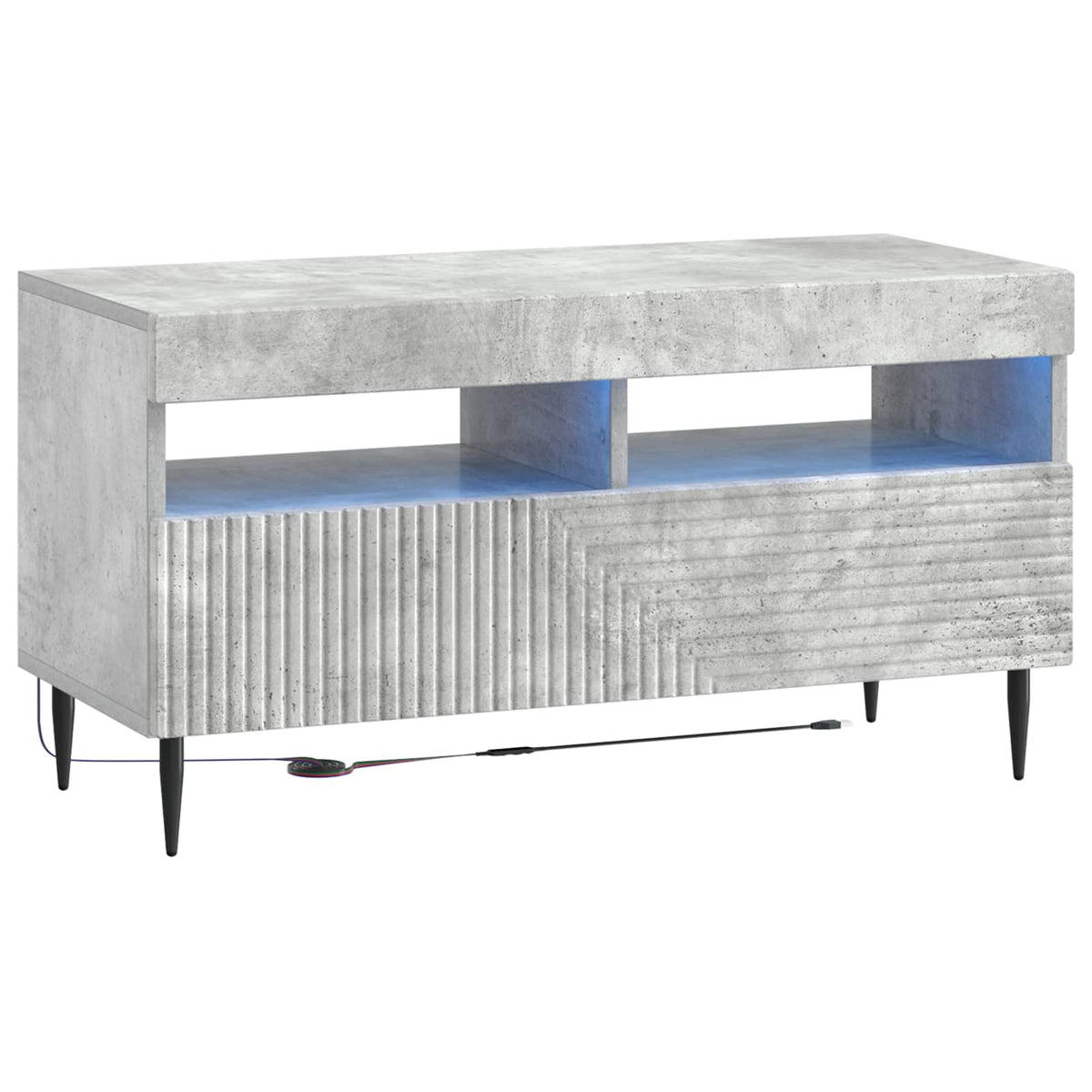 LED TV Cabinet HAARLEM 81 x 35 x 43 cm Concrete grey