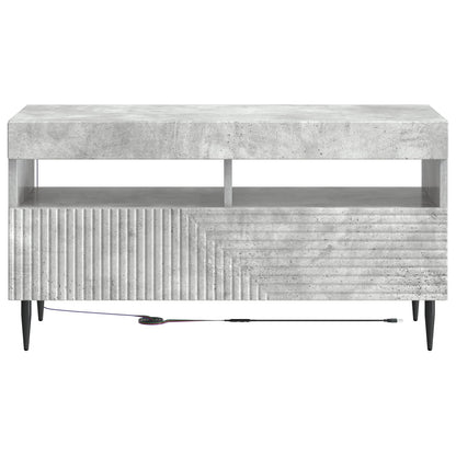 vidaXL LED TV Cabinet Concrete Grey Engineered Wood 6
