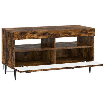 vidaXL LED TV Cabinet Smoked Oak Engineered Wood 5