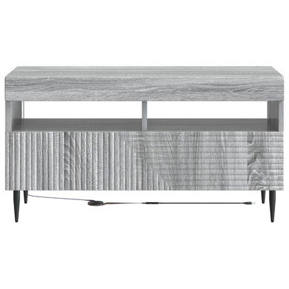 vidaXL LED TV Cabinet Grey Sonoma Engineered Wood 6