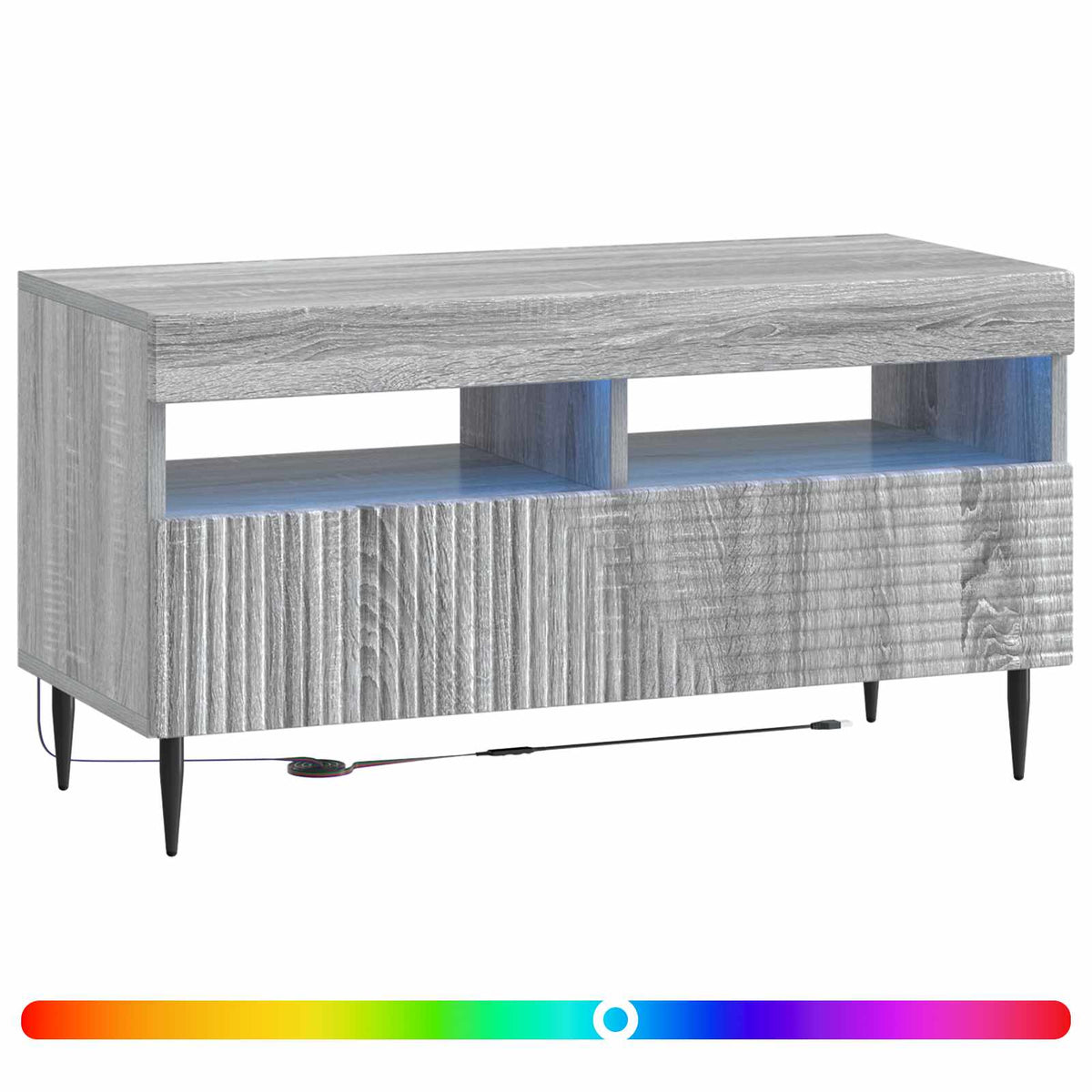 LED TV Cabinet HAARLEM 81 x 35 x 43 cm Grey sonoma