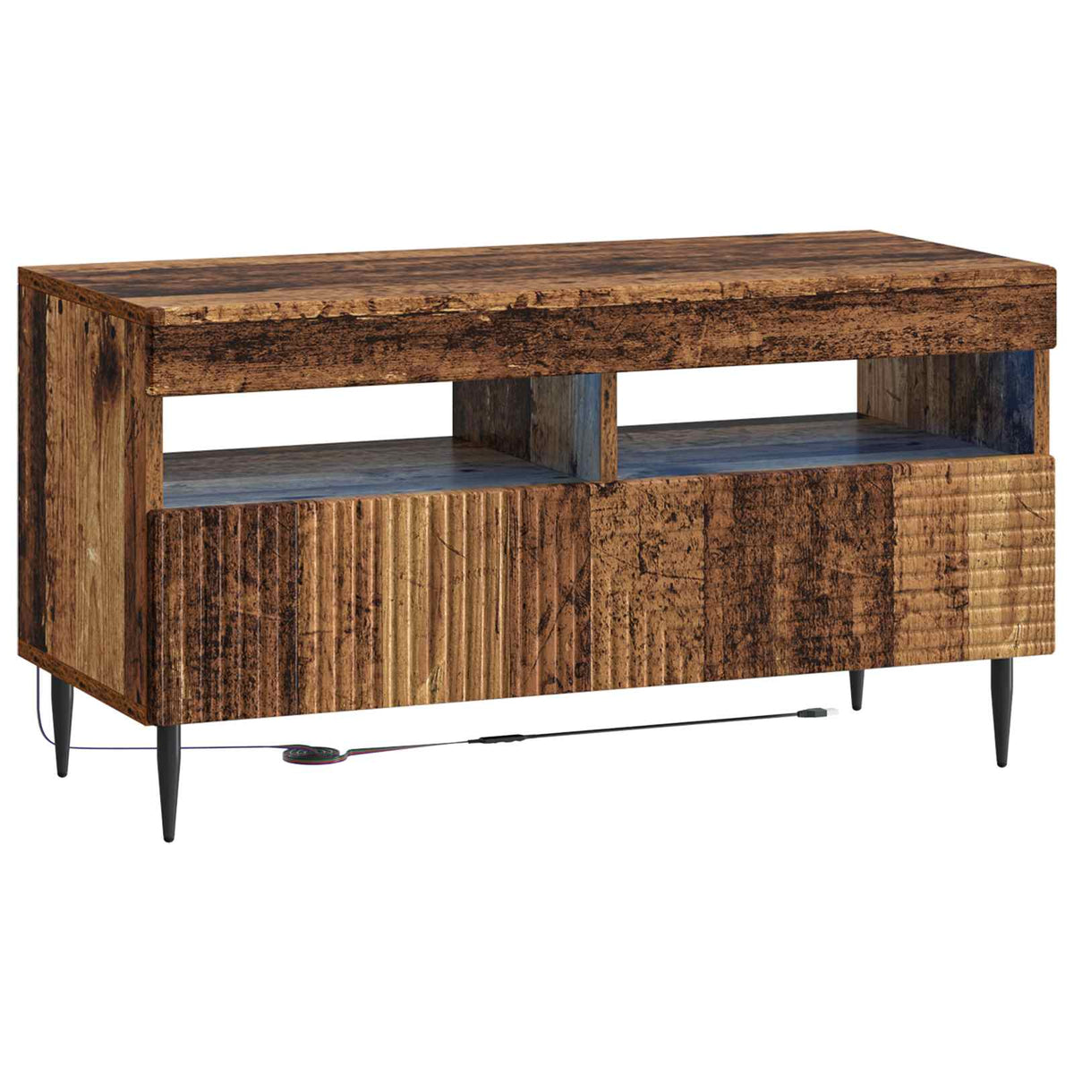 LED TV Cabinet HAARLEM 81 x 35 x 43 cm Old wood
