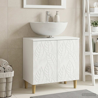 vidaXL Bathroom Sink Cabinet DELFT White 59.5 x 31.5x 59 cm 1
