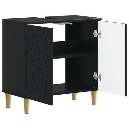 vidaXL Bathroom Sink Cabinet DELFT Black 59.5 x 31.5x 59 cm 3