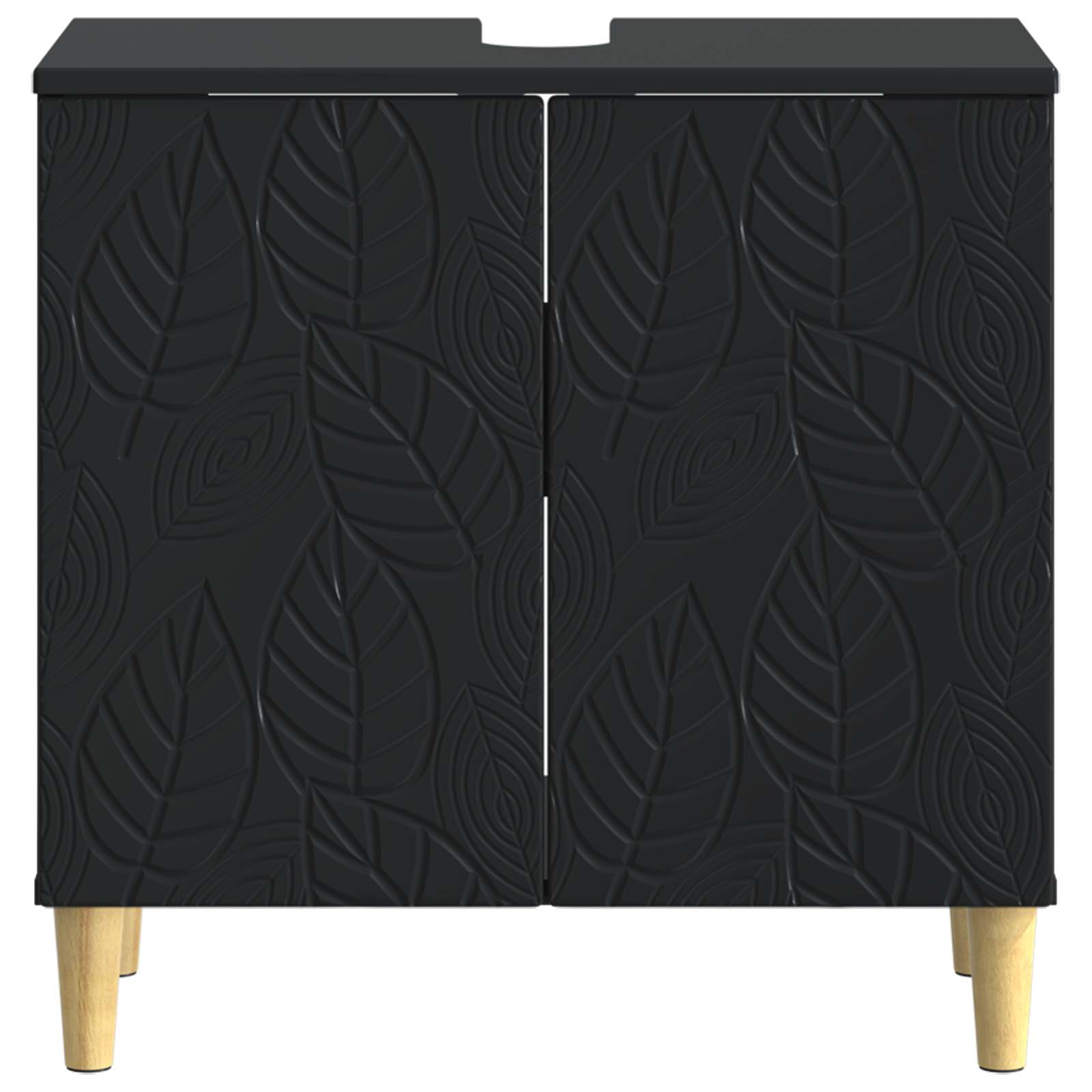 vidaXL Bathroom Sink Cabinet DELFT Black 59.5 x 31.5x 59 cm 4
