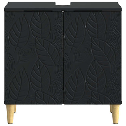 vidaXL Bathroom Sink Cabinet DELFT Black 59.5 x 31.5x 59 cm 4