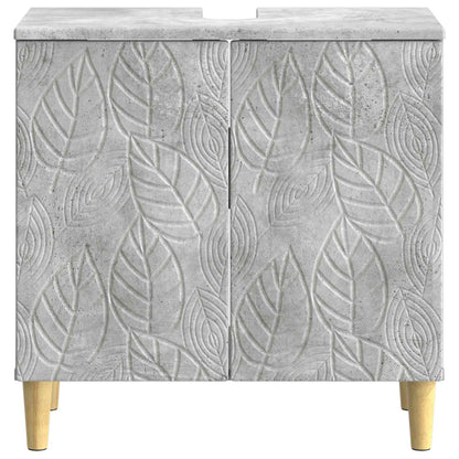 vidaXL Bathroom Sink Cabinet DELFT Concrete Grey 59.5 x 31.5x 59 cm 4