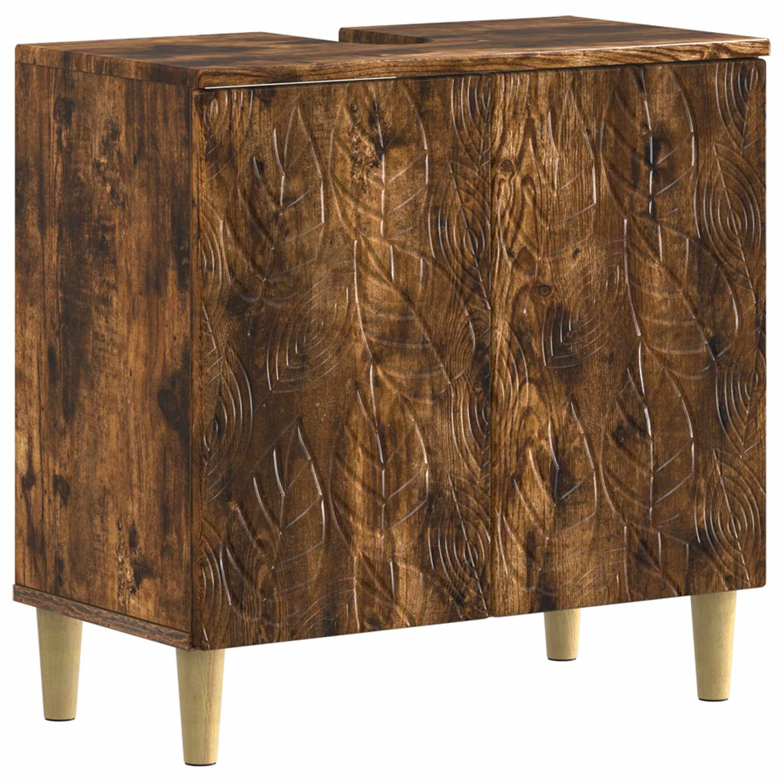 vidaXL Bathroom Sink Cabinet DELFT Smoked Oak 59.5 x 31.5x 59 cm 2