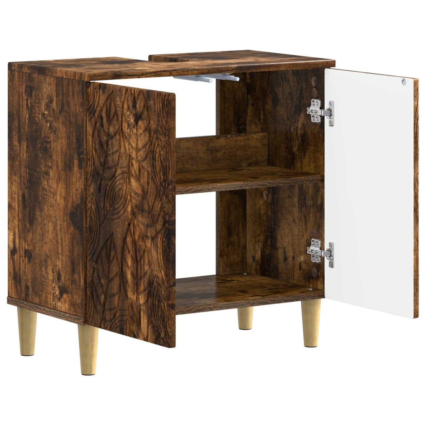 vidaXL Bathroom Sink Cabinet DELFT Smoked Oak 59.5 x 31.5x 59 cm 3