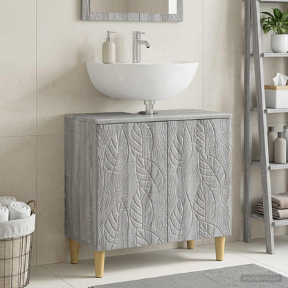 vidaXL Bathroom Sink Cabinet DELFT Grey Sonoma 59.5 x 31.5x 59 cm 1