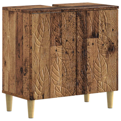 vidaXL Bathroom Sink Cabinet DELFT Old Wood 59.5 x 31.5x 59 cm 2