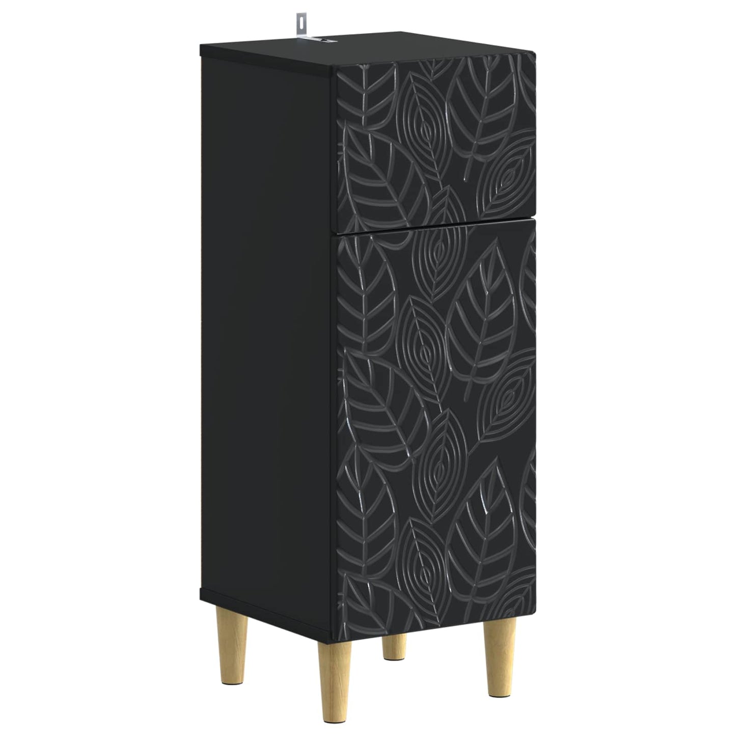 vidaXL Bathroom Storage Cainet DELFT Black 30 x 31 x 80 cm 2