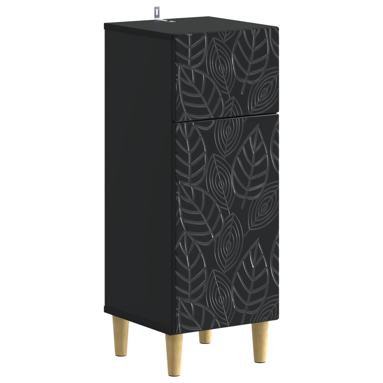 vidaXL Bathroom Storage Cainet DELFT Black 30 x 31 x 80 cm 2