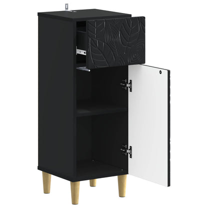 vidaXL Bathroom Storage Cainet DELFT Black 30 x 31 x 80 cm 3