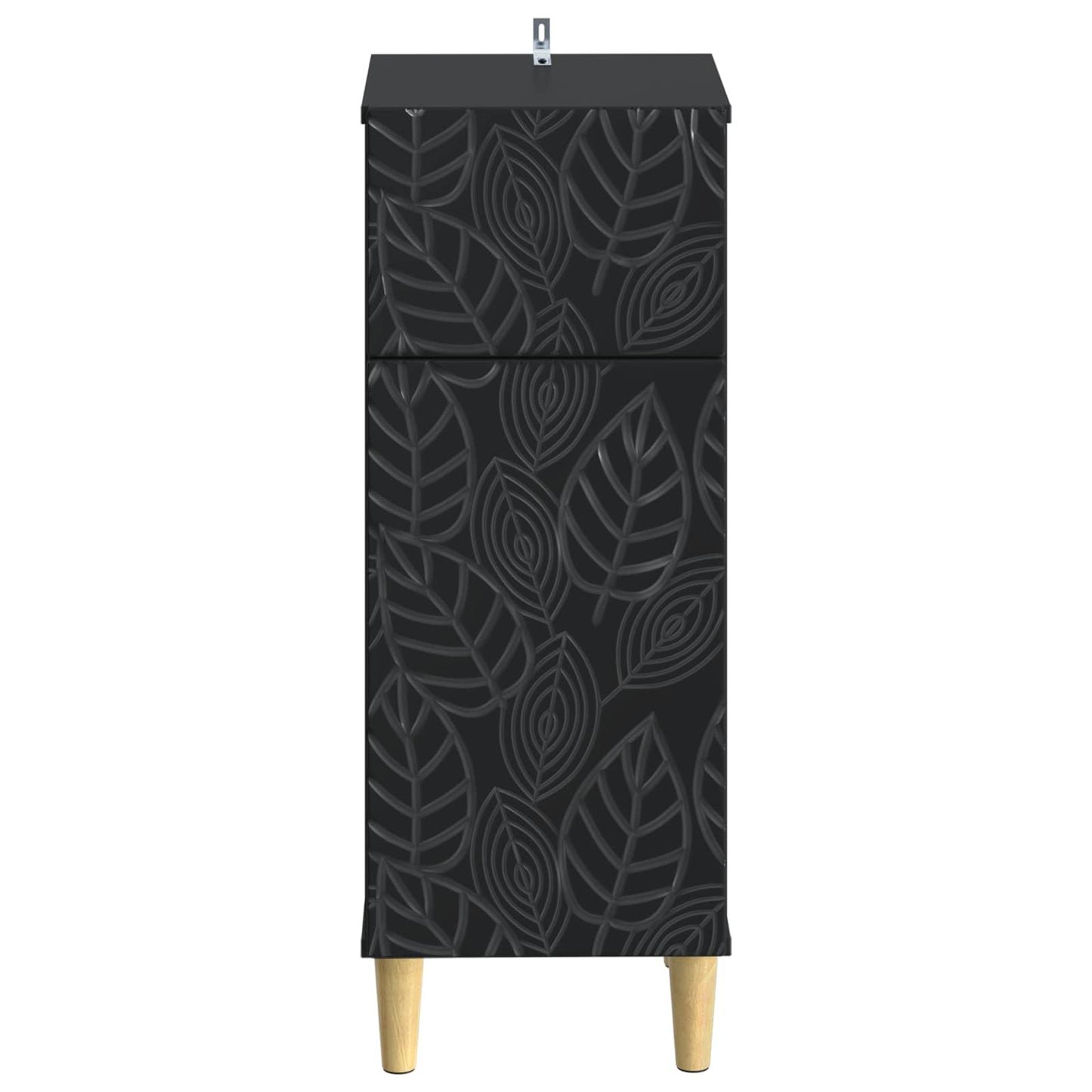 vidaXL Bathroom Storage Cainet DELFT Black 30 x 31 x 80 cm 4