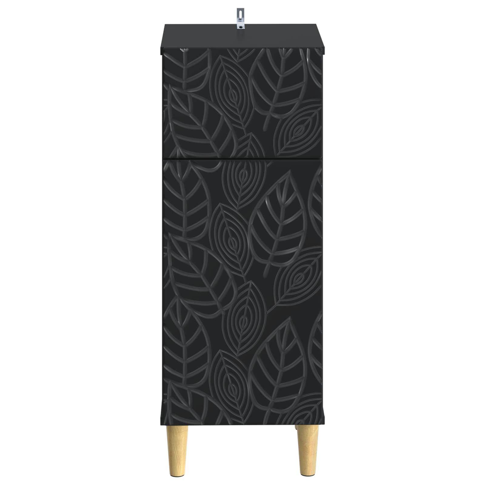 vidaXL Bathroom Storage Cainet DELFT Black 30 x 31 x 80 cm 4