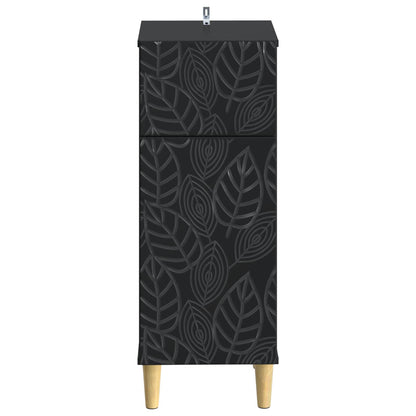 vidaXL Bathroom Storage Cainet DELFT Black 30 x 31 x 80 cm 4