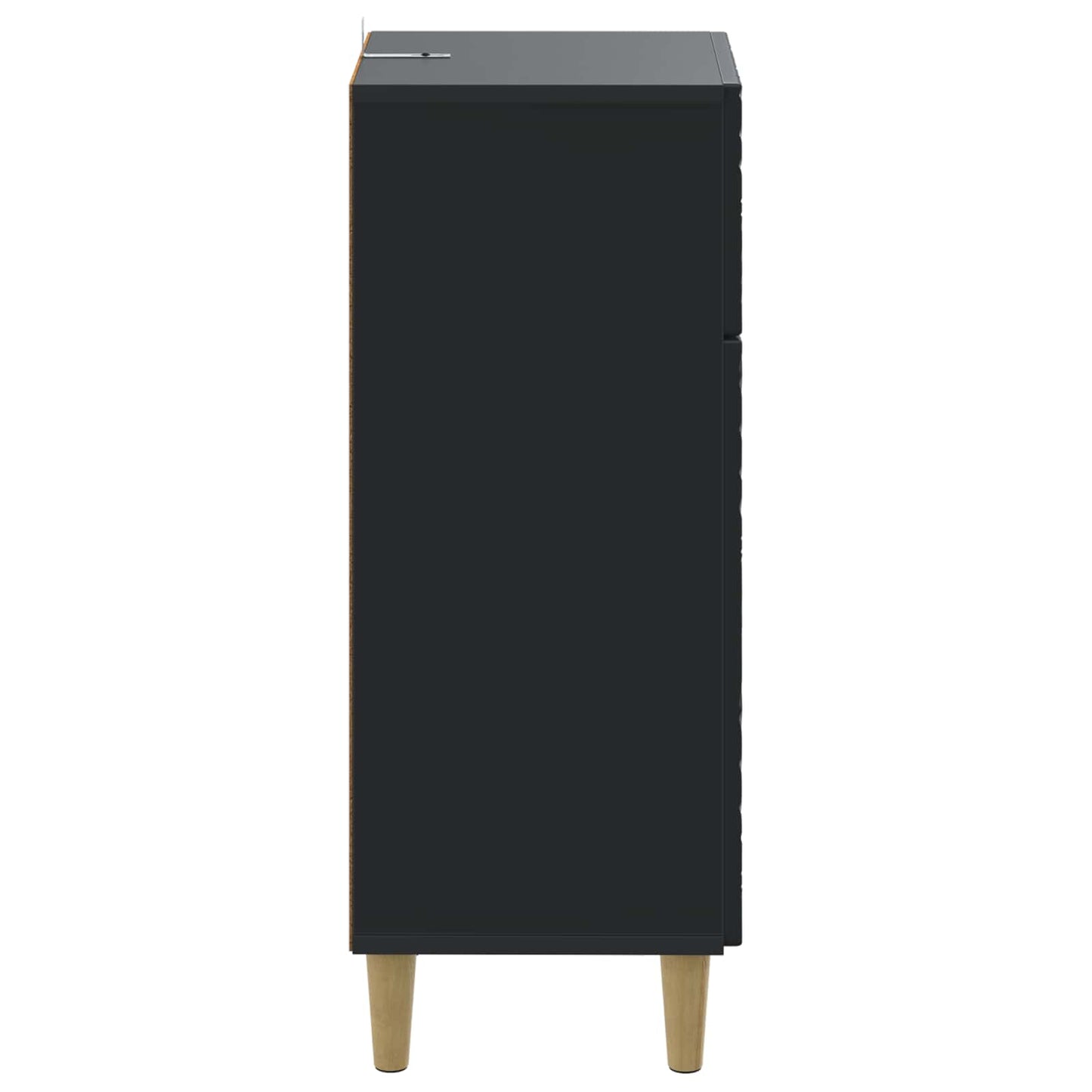 vidaXL Bathroom Storage Cainet DELFT Black 30 x 31 x 80 cm 5