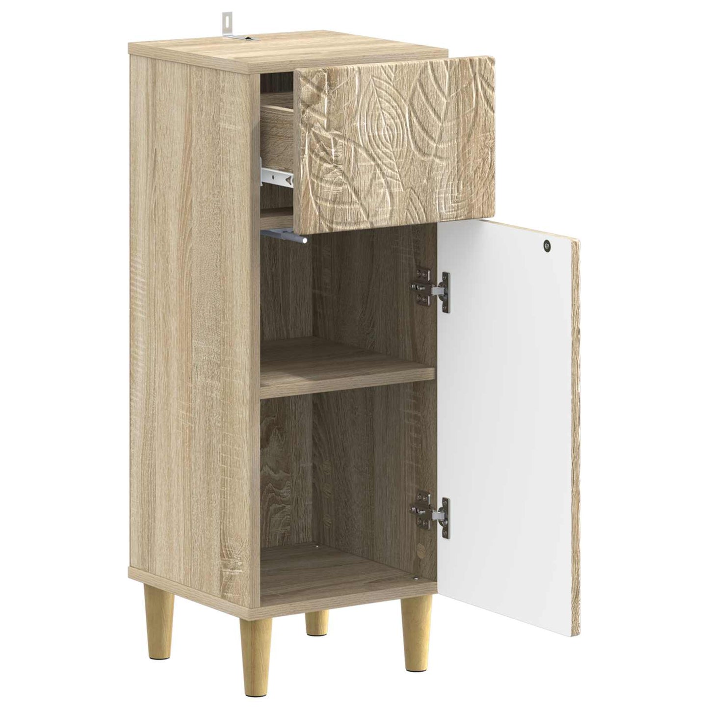vidaXL Bathroom Storage Cainet DELFT Sonoma Oak 30 x 31 x 80 cm 3