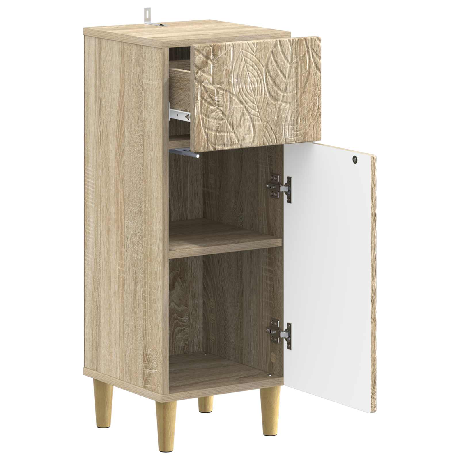 vidaXL Bathroom Storage Cainet DELFT Sonoma Oak 30 x 31 x 80 cm 3