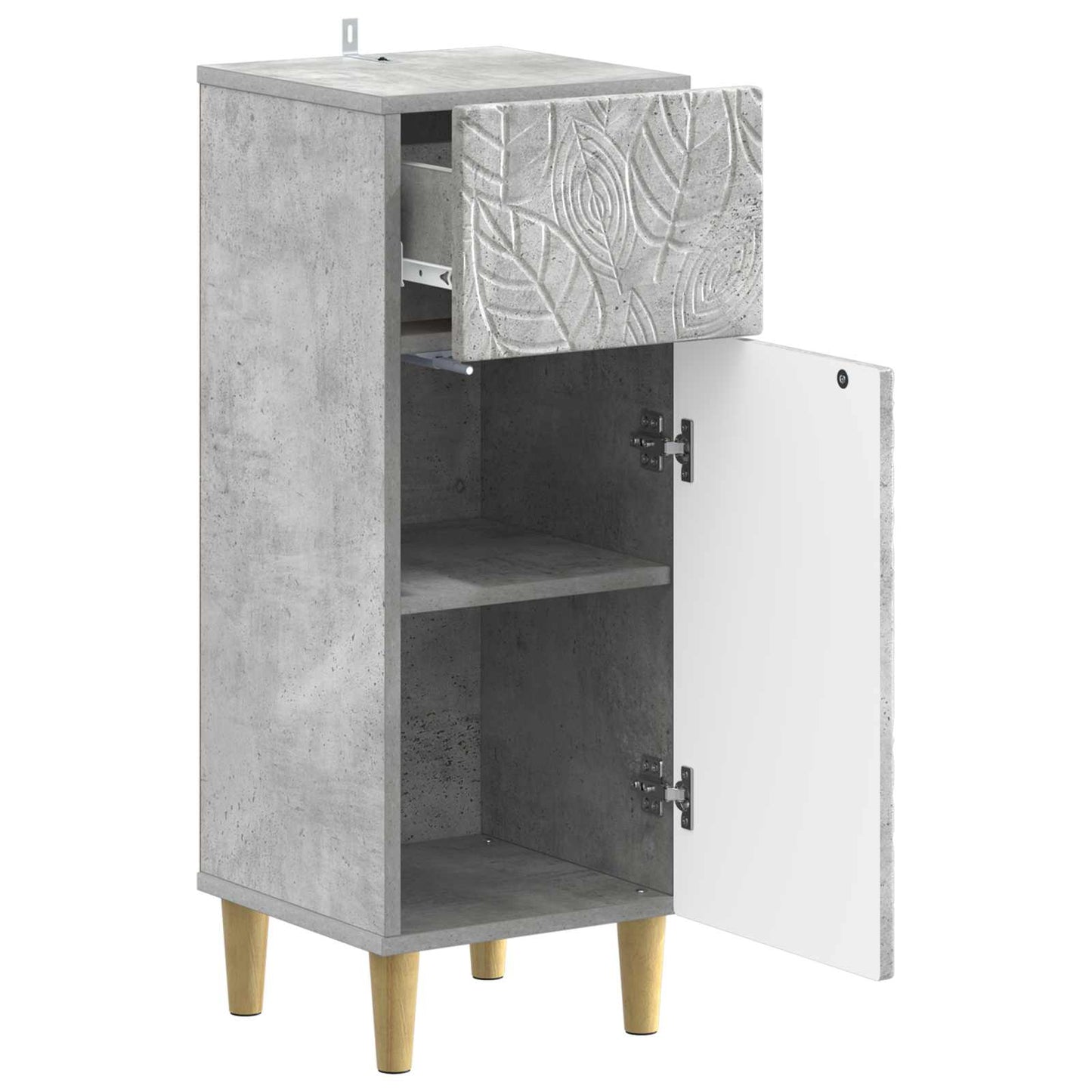vidaXL Bathroom Storage Cainet DELFT Concrete Grey 30 x 31 x 80 cm 3
