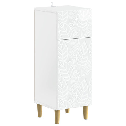vidaXL Bathroom Storage Cainet DELFT High Gloss White 30 x 31 x 80 cm 2