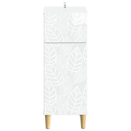 vidaXL Bathroom Storage Cainet DELFT High Gloss White 30 x 31 x 80 cm 4