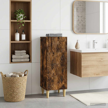 vidaXL Bathroom Storage Cainet DELFT Smoked Oak 30 x 31 x 80 cm 1
