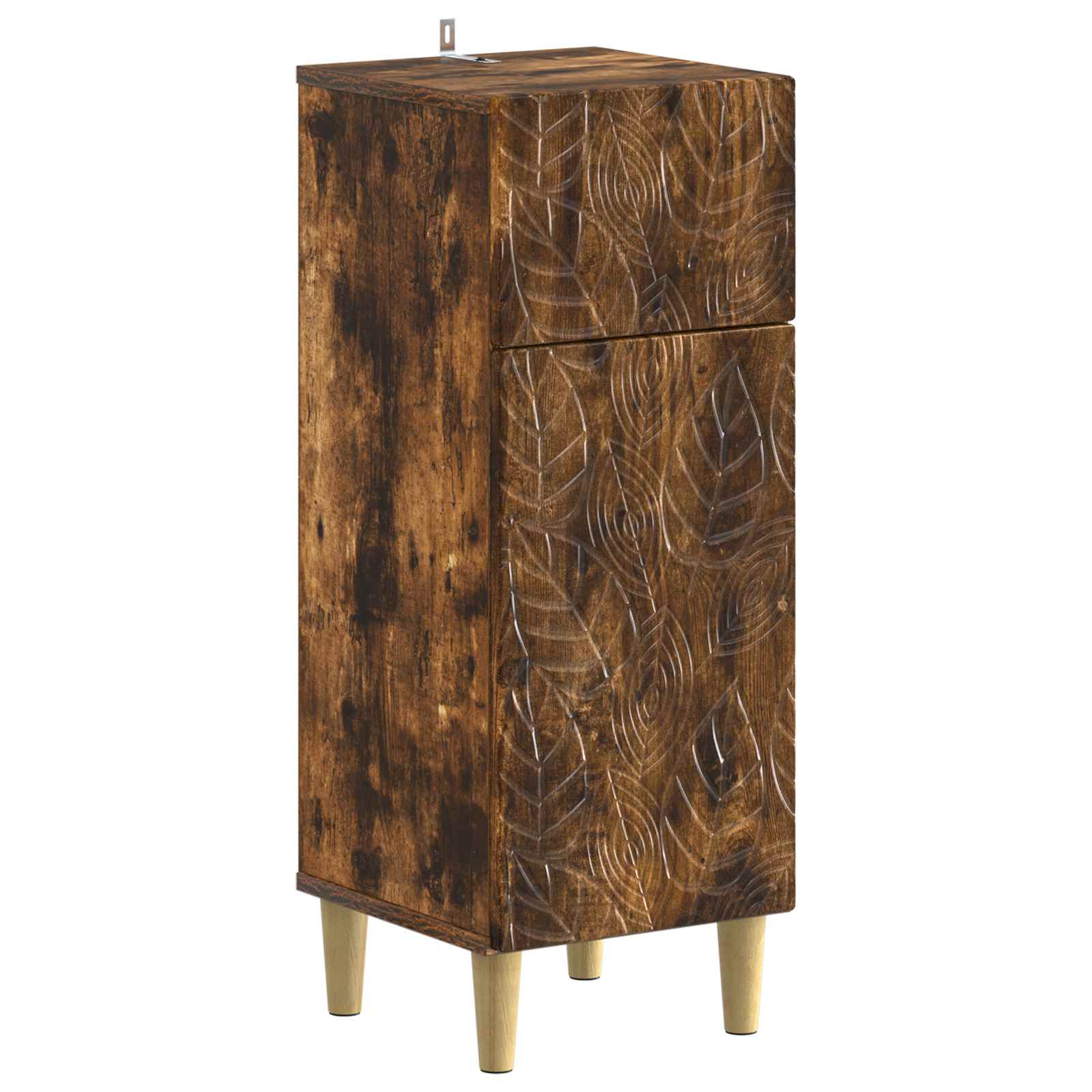vidaXL Bathroom Storage Cainet DELFT Smoked Oak 30 x 31 x 80 cm 2