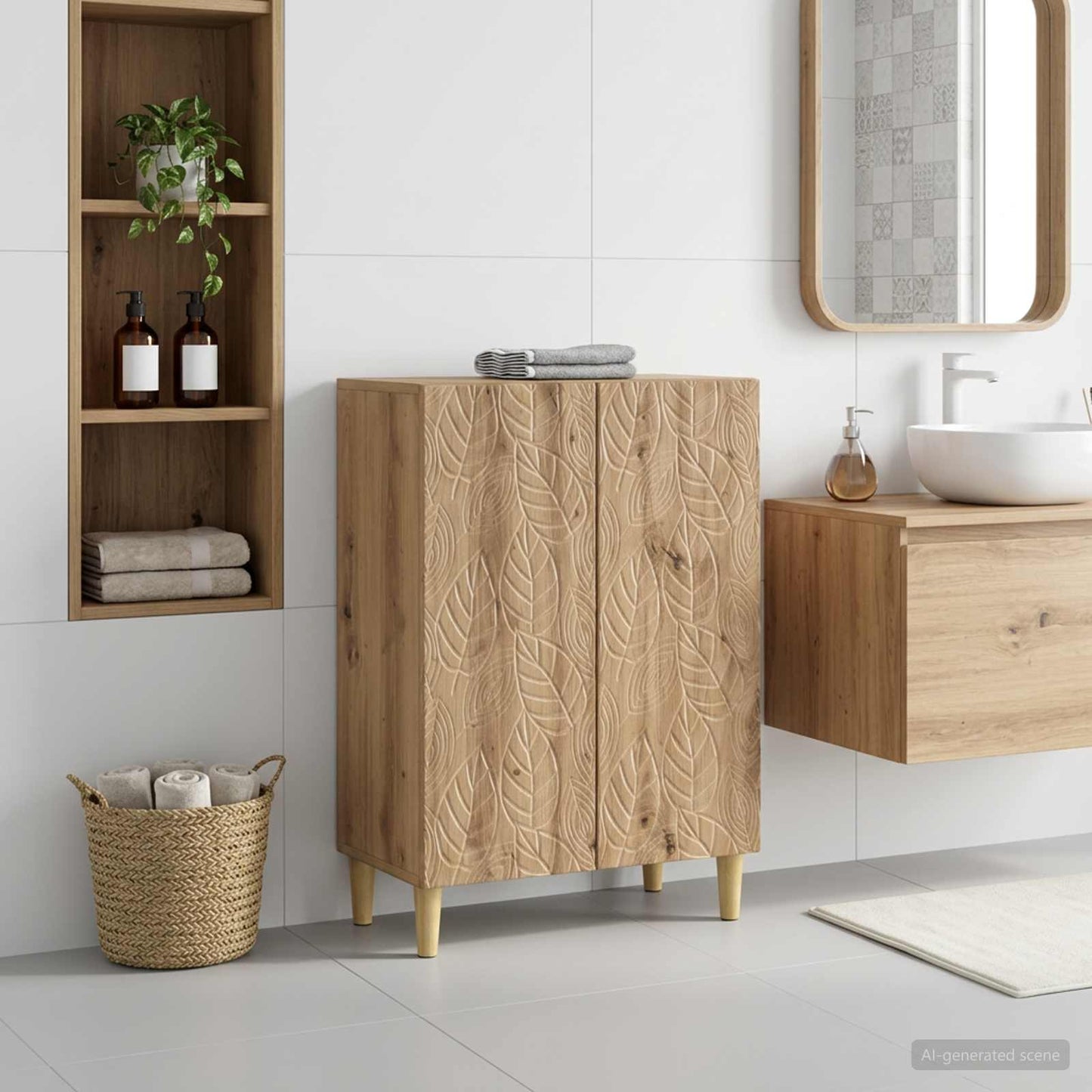 vidaXL Bathroom Storage Cainet DELFT Artisan Oak 59.5 x 31 x 80 cm 1
