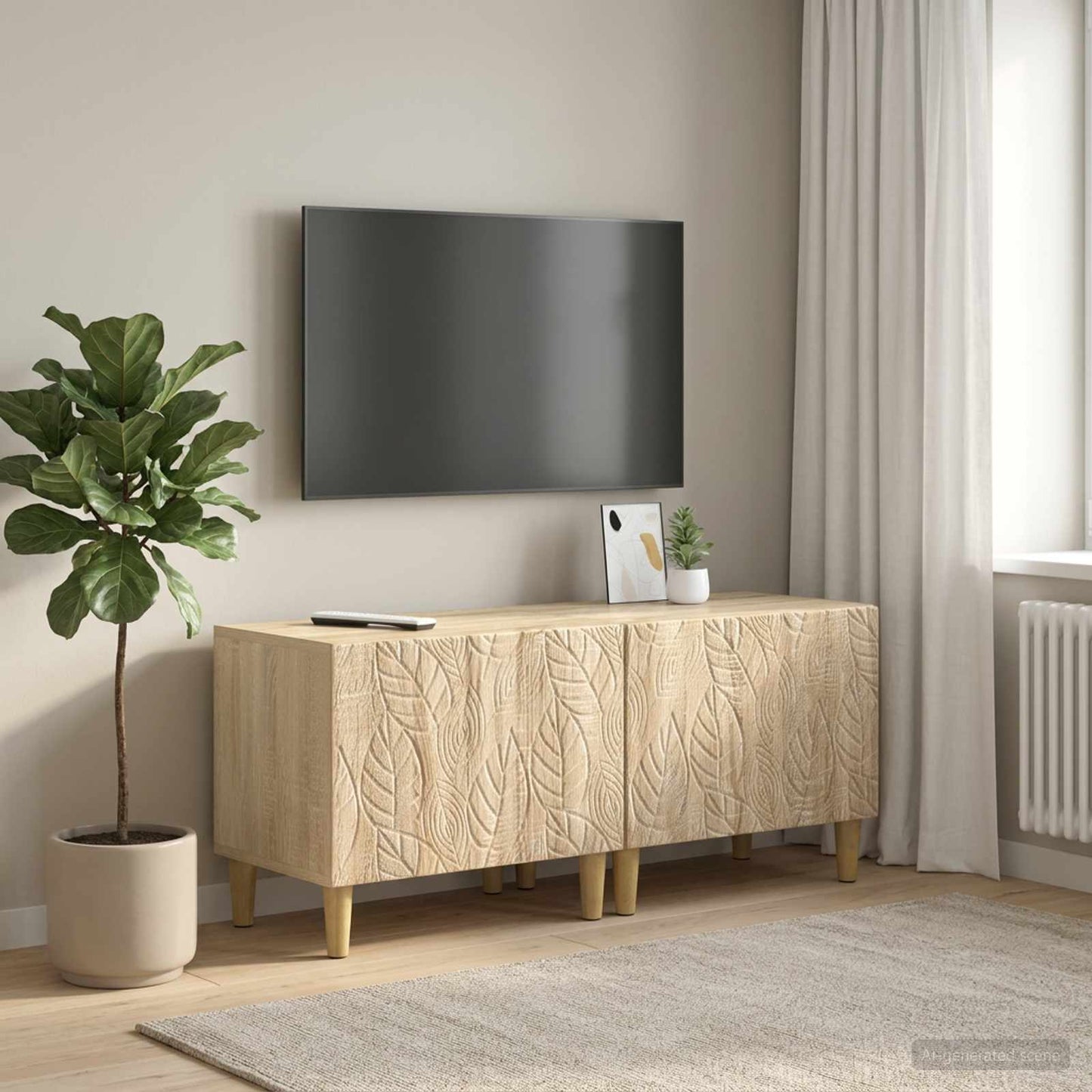 vidaXL TV Cabinet Sonoma Oak Engineered Wood 1