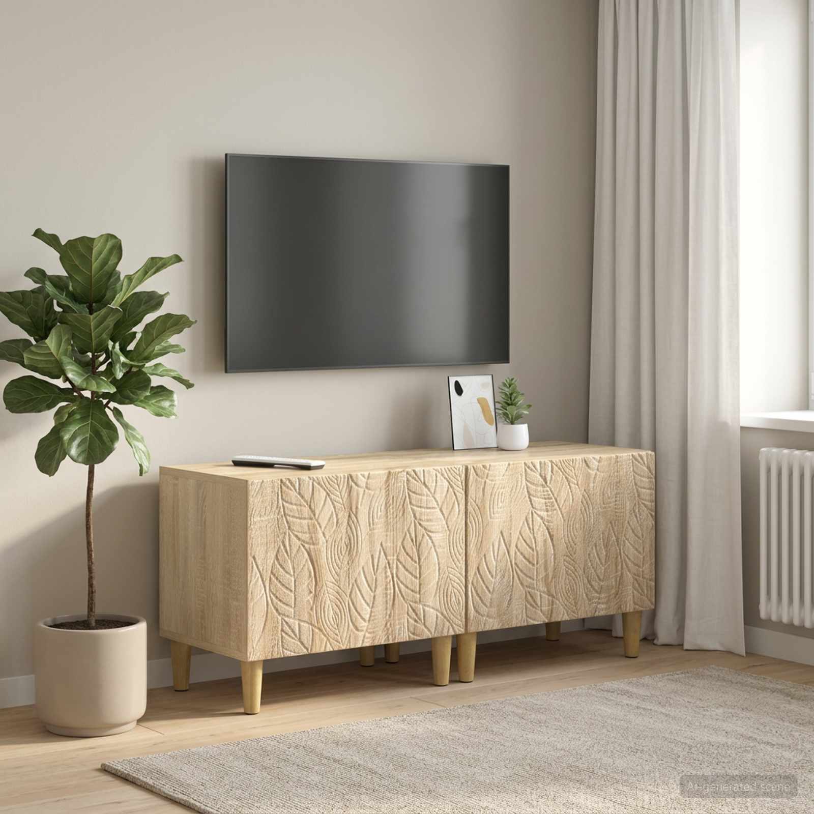 vidaXL TV Cabinet Sonoma Oak Engineered Wood 1