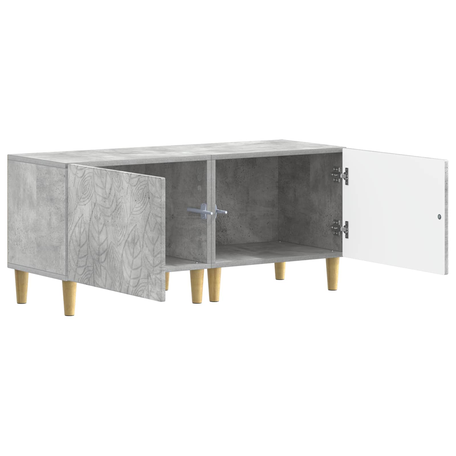 vidaXL TV Cabinet Concrete Grey Engineered Wood 3