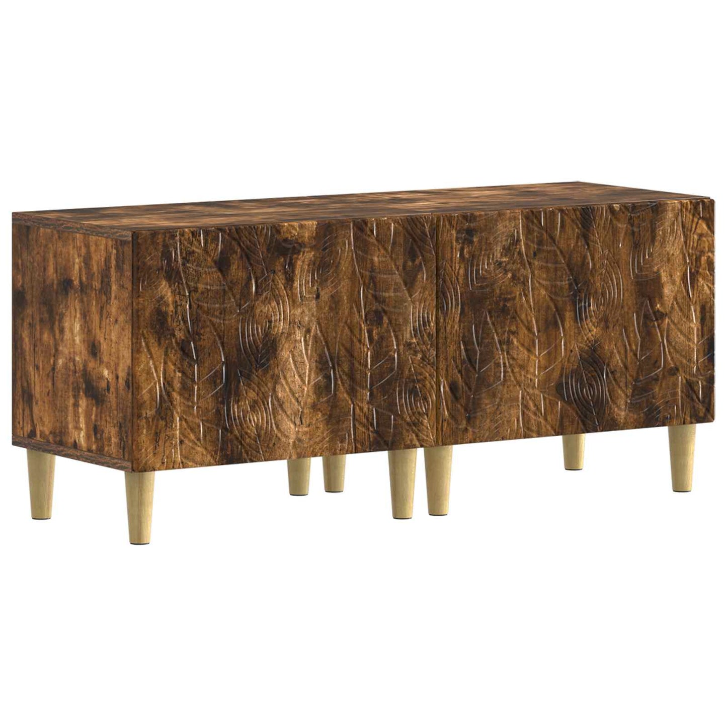 vidaXL TV Cabinet Smoked Oak Engineered Wood 2