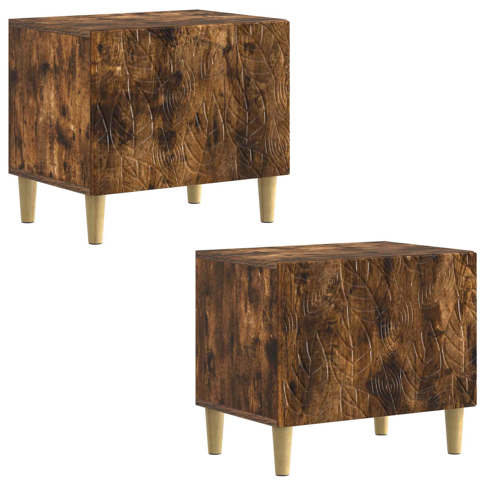 vidaXL TV Cabinet Smoked Oak Engineered Wood 4