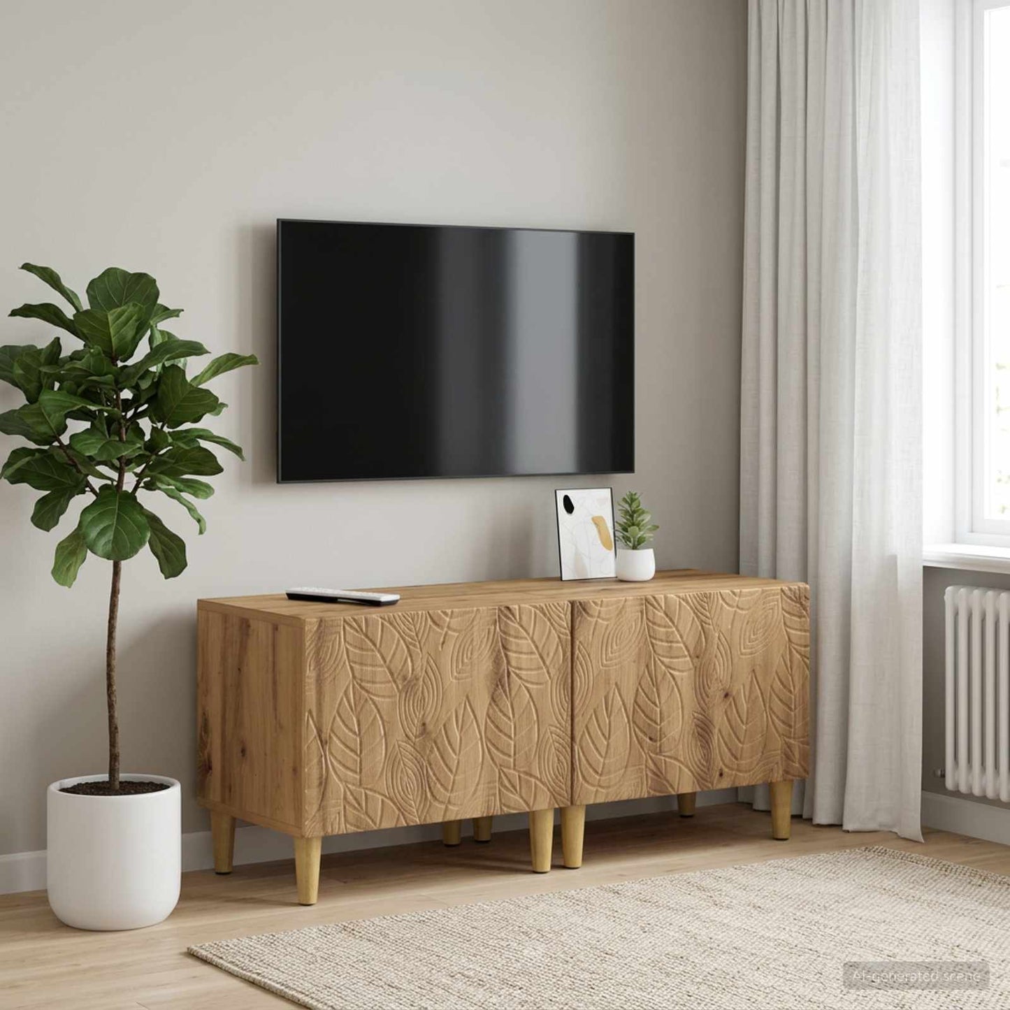 vidaXL TV Cabinet Artisan Oak Engineered Wood 1
