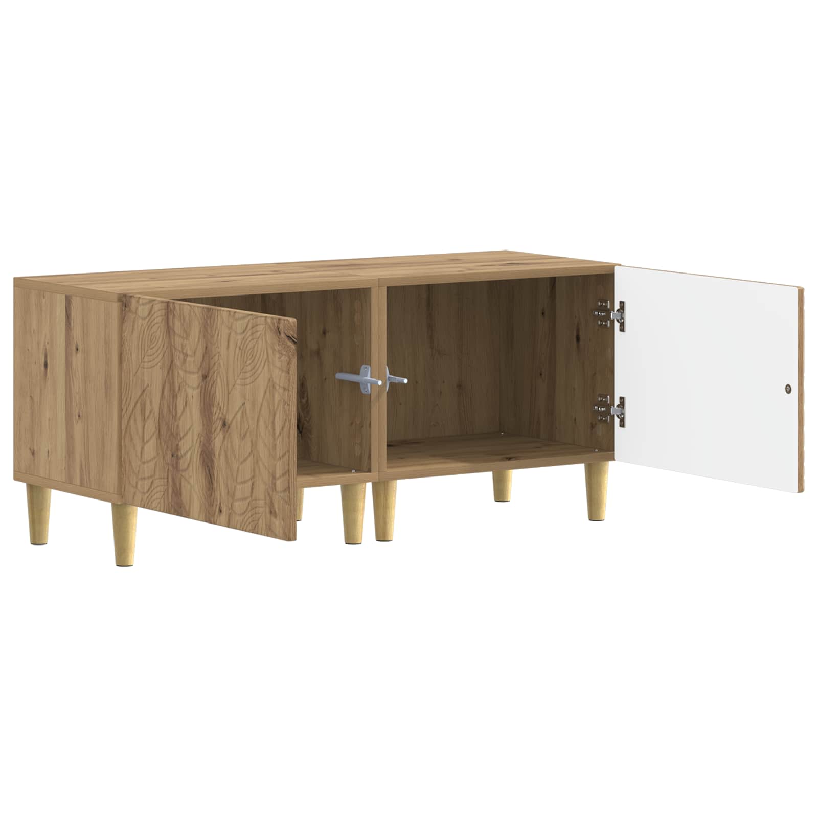 vidaXL TV Cabinet Artisan Oak Engineered Wood 3