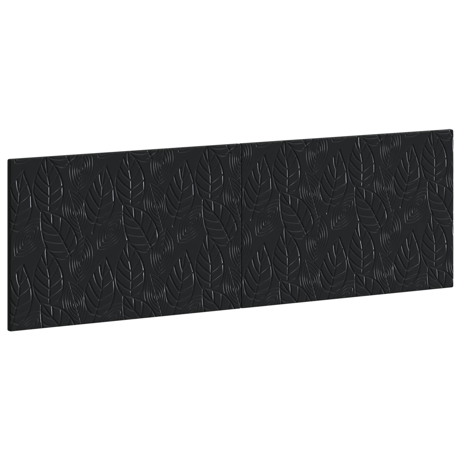 vidaXL Wall-Mounted Headboard DELFT Black Engineered Wood 2