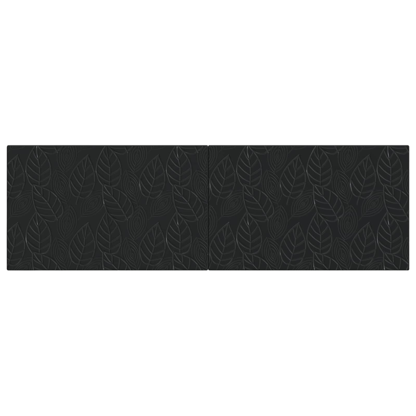vidaXL Wall-Mounted Headboard DELFT Black Engineered Wood 3