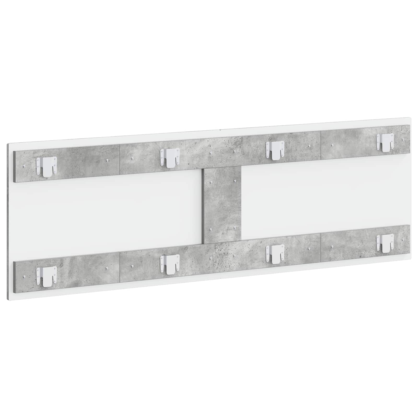 vidaXL Wall-Mounted Headboard DELFT Concrete Grey Engineered Wood 5