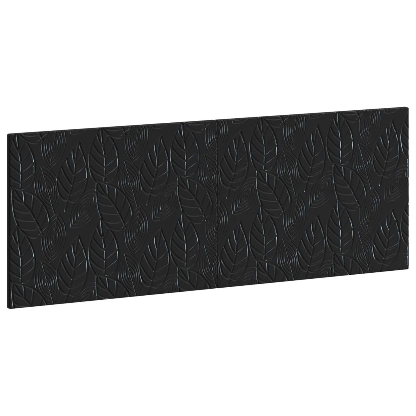 vidaXL Wall-Mounted Headboard DELFT Black Engineered Wood 2