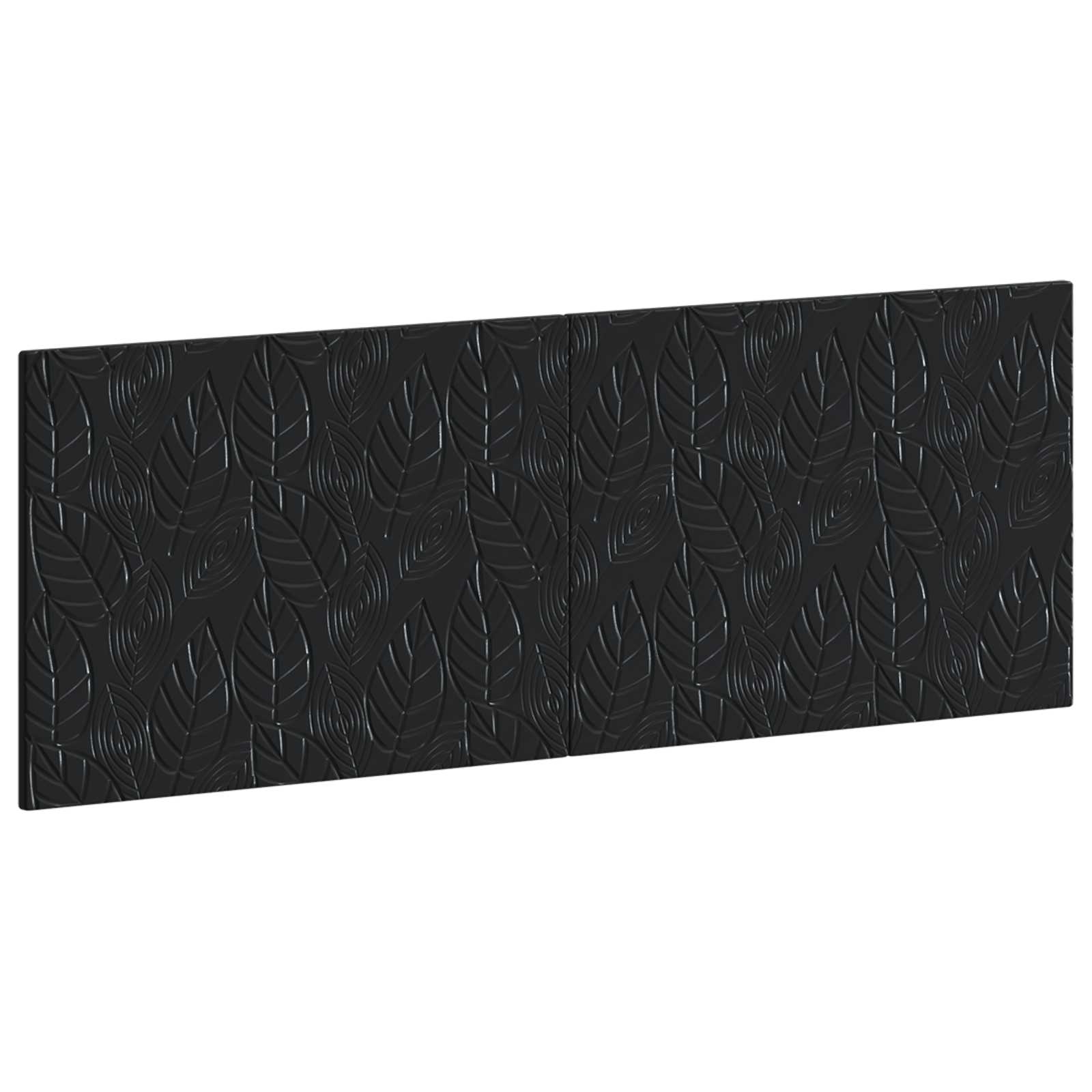 vidaXL Wall-Mounted Headboard DELFT Black Engineered Wood 2