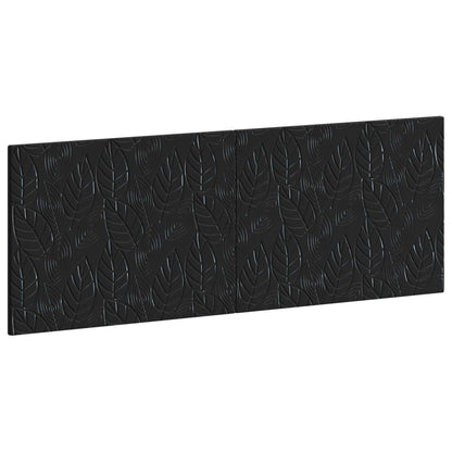 vidaXL Wall-Mounted Headboard DELFT Black Engineered Wood 2
