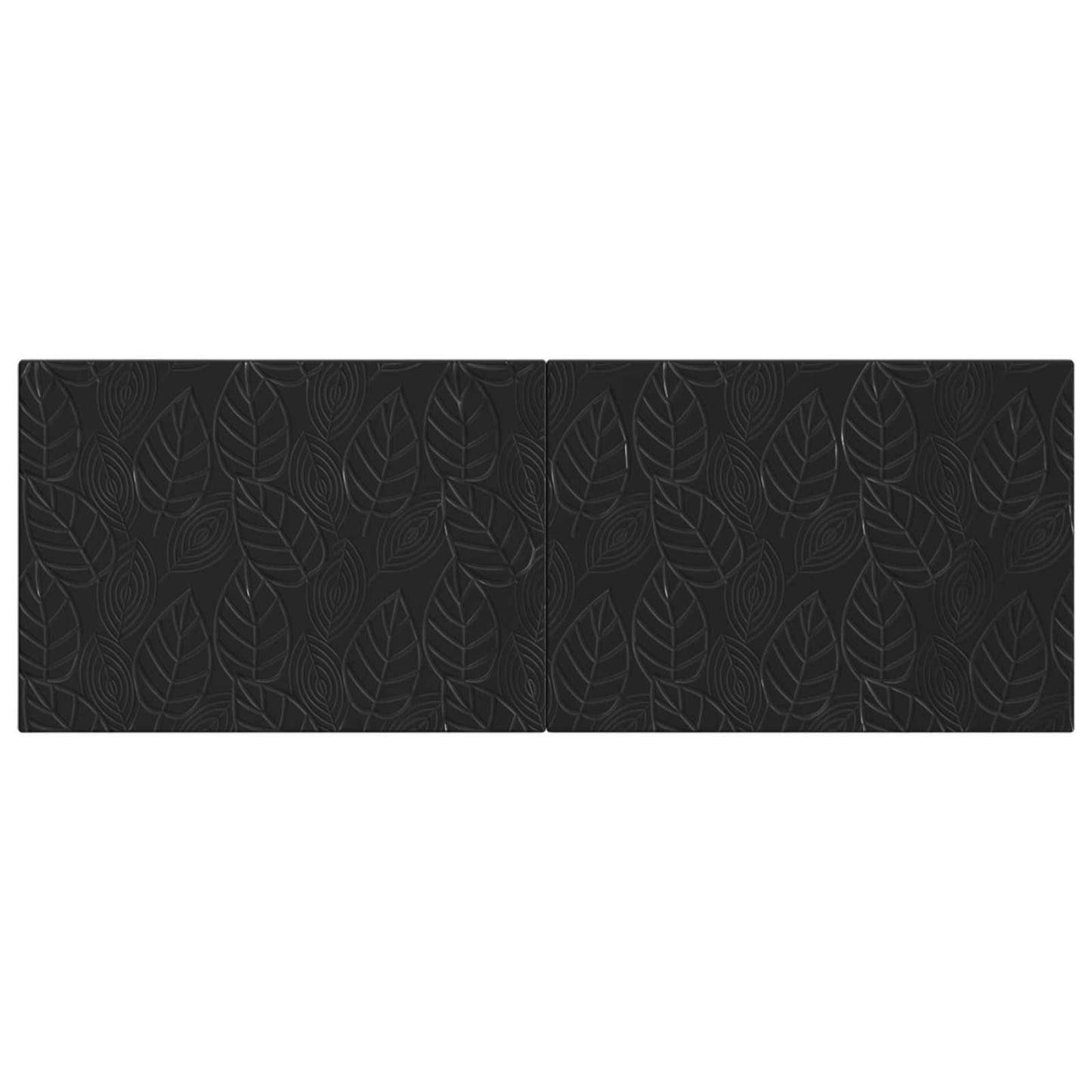 vidaXL Wall-Mounted Headboard DELFT Black Engineered Wood 3