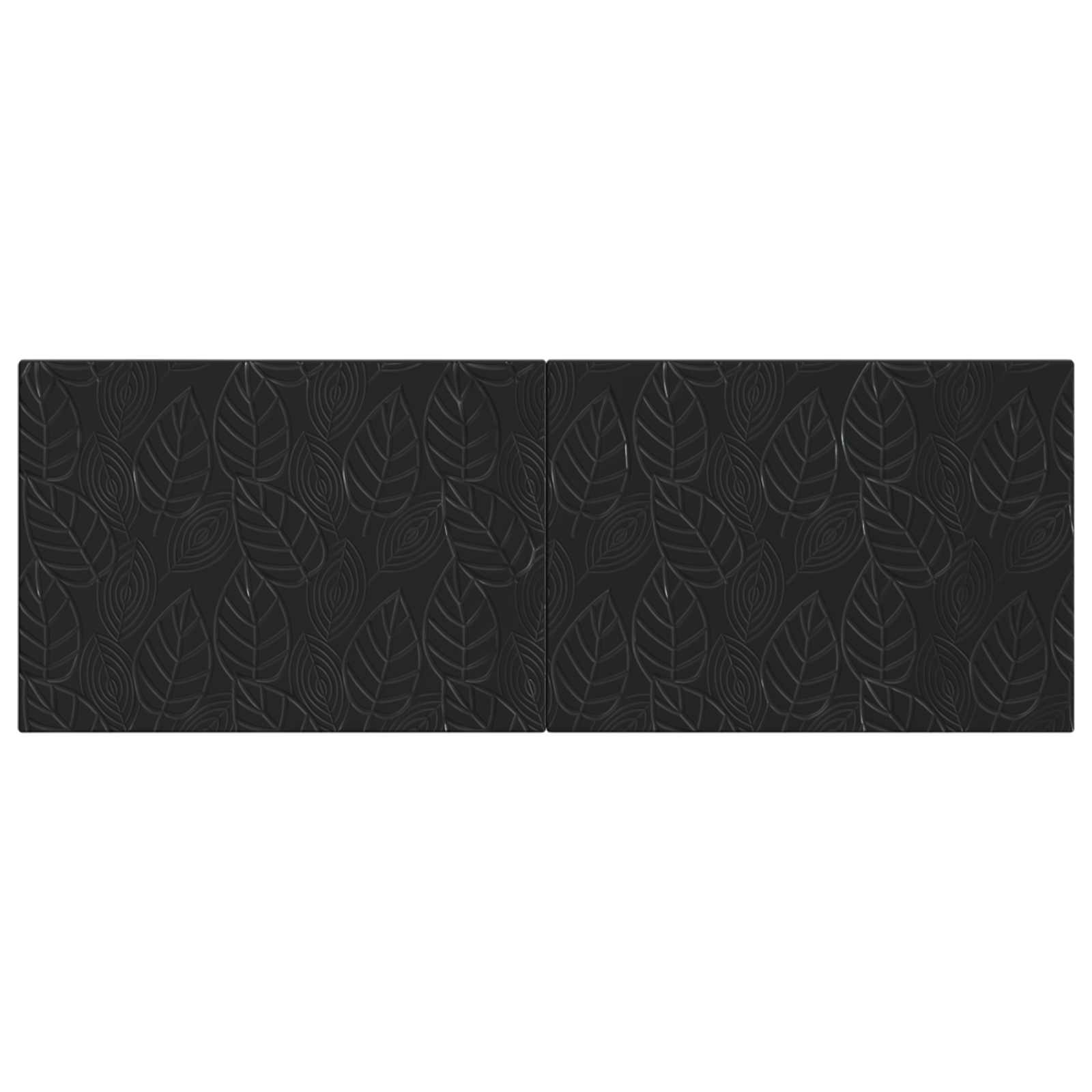 vidaXL Wall-Mounted Headboard DELFT Black Engineered Wood 3
