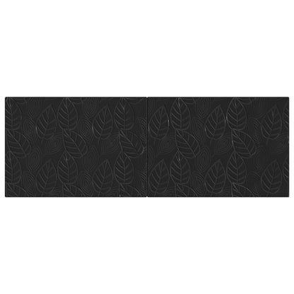 vidaXL Wall-Mounted Headboard DELFT Black Engineered Wood 3