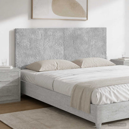 vidaXL Wall-Mounted Headboard DELFT Concrete Grey Engineered Wood 1