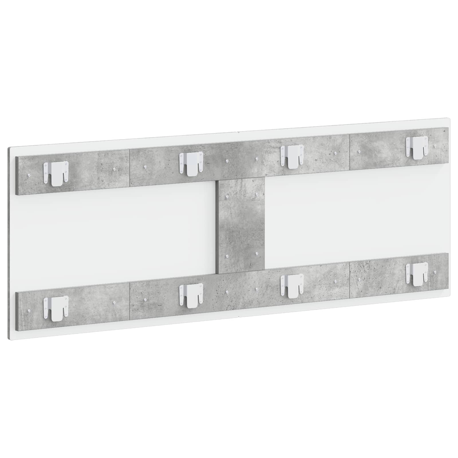 vidaXL Wall-Mounted Headboard DELFT Concrete Grey Engineered Wood 5