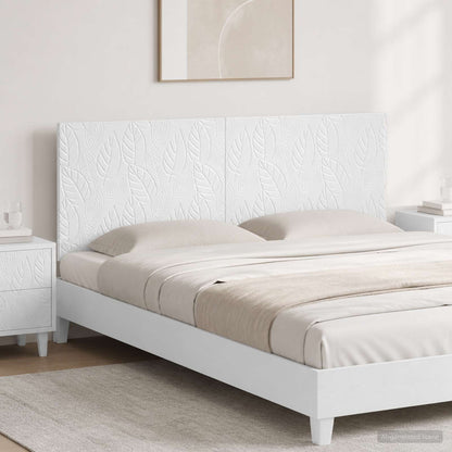 vidaXL Wall-Mounted Headboard DELFT High Gloss White Engineered Wood 1